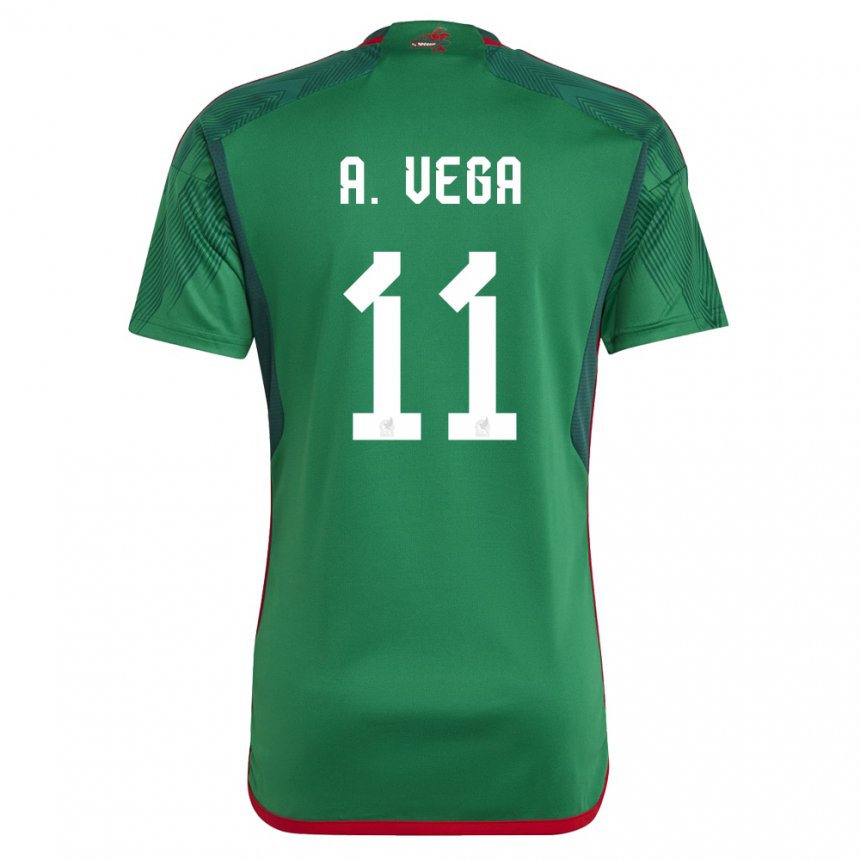 Herren Mexikanische Alexis Vega #11 Grün Heimtrikot Trikot 22-24 T-shirt Österreich