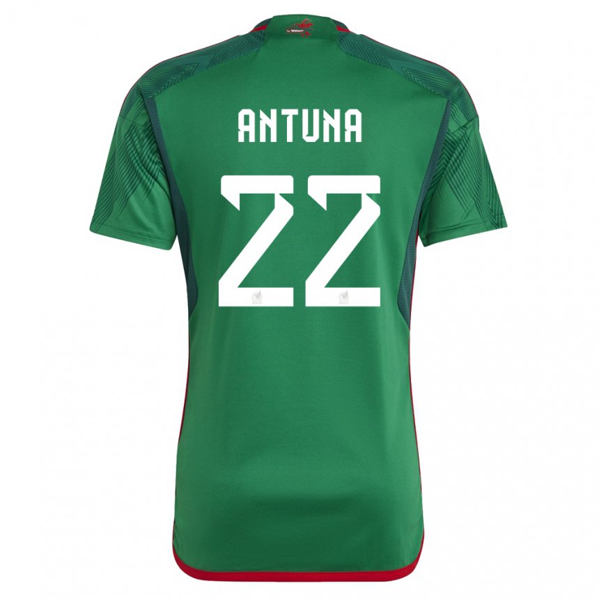 Herren Mexikanische Uriel Antuna #22 Grün Heimtrikot Trikot 22-24 T-shirt Österreich