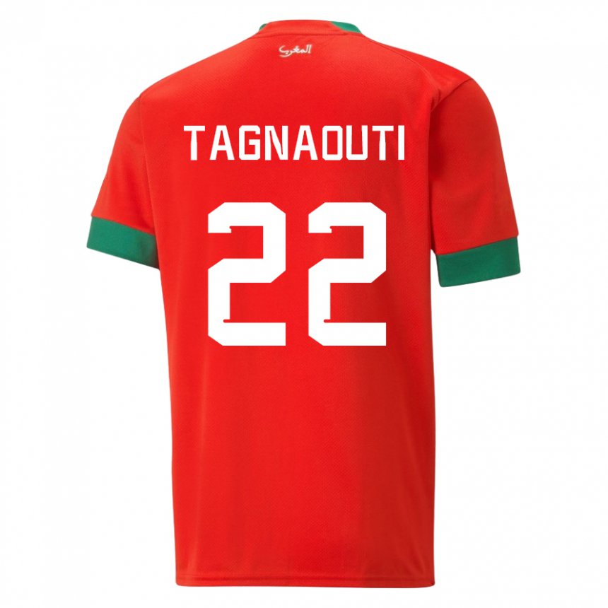 Herren Marokkanische Ahmed Reda Tagnaouti #22 Rot Heimtrikot Trikot 22-24 T-shirt Österreich