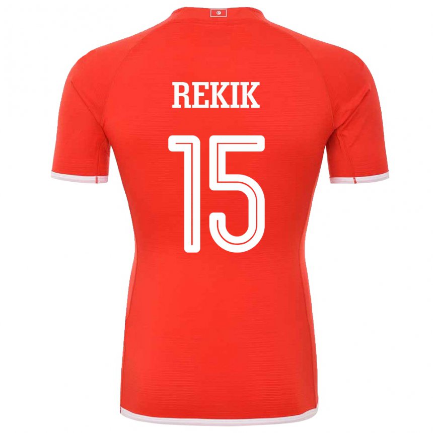 Herren Tunesische Omar Rekik #15 Rot Heimtrikot Trikot 22-24 T-shirt Österreich
