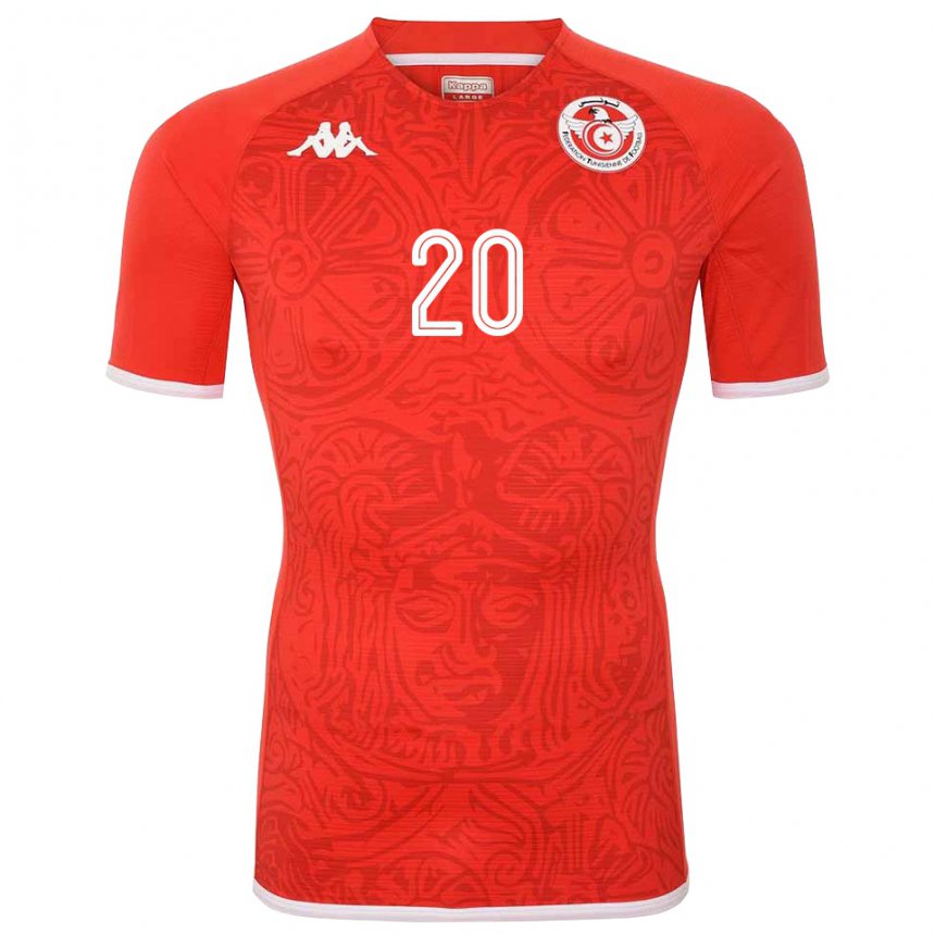 Herren Tunesische Mohamed Drager #20 Rot Heimtrikot Trikot 22-24 T-shirt Österreich