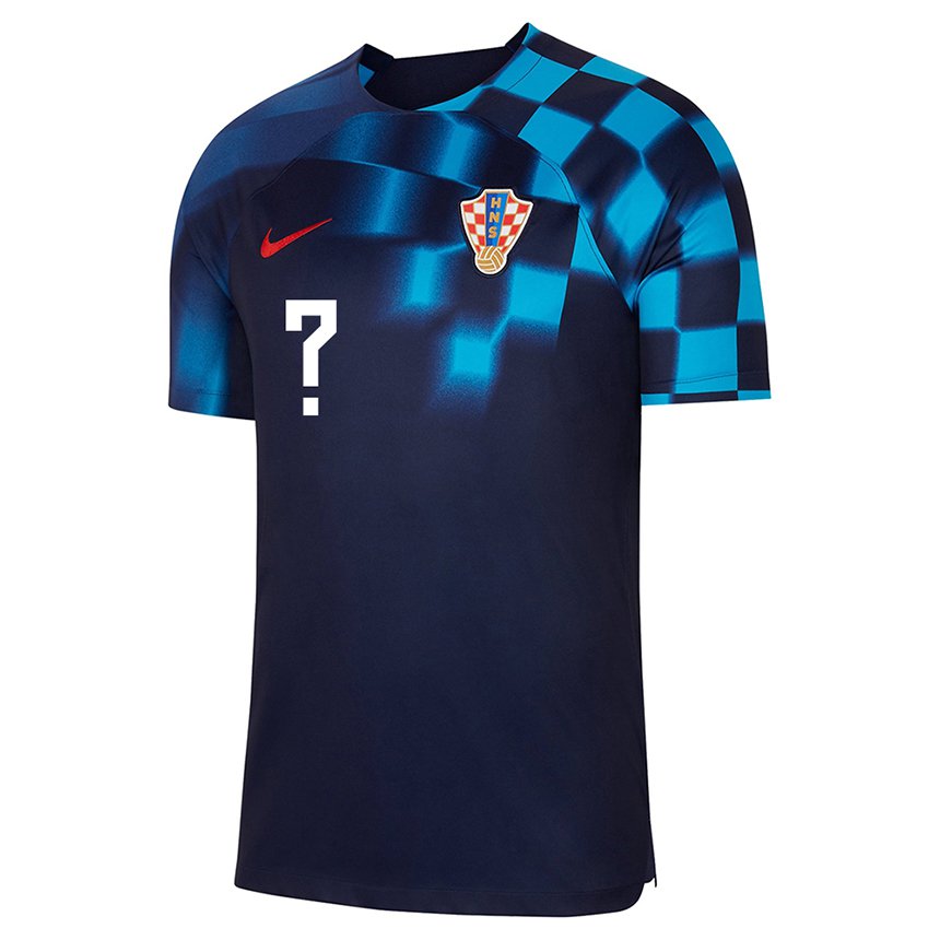 Herren Kroatische Ihren Namen #0 Dunkelblau Auswärtstrikot Trikot 22-24 T-shirt Österreich