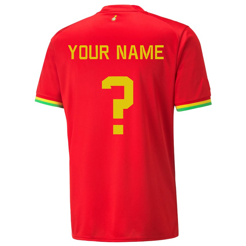Herren Ghanaische Ihren Namen #0 Rot Auswärtstrikot Trikot 22-24 T-shirt Österreich