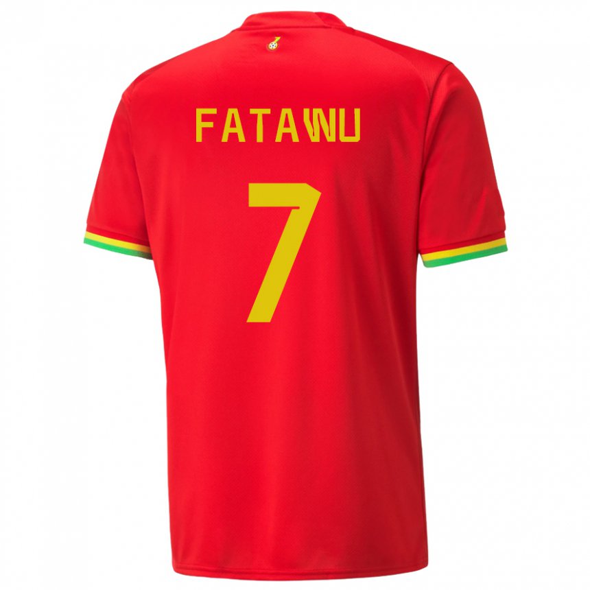 Herren Ghanaische Issahaku Fatawu #7 Rot Auswärtstrikot Trikot 22-24 T-shirt Österreich