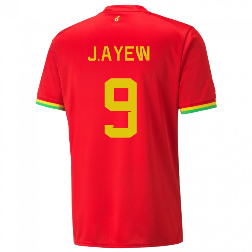 Herren Ghanaische Jordan Ayew #9 Rot Auswärtstrikot Trikot 22-24 T-shirt Österreich