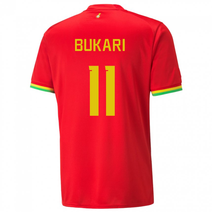 Herren Ghanaische Osman Bukari #11 Rot Auswärtstrikot Trikot 22-24 T-shirt Österreich