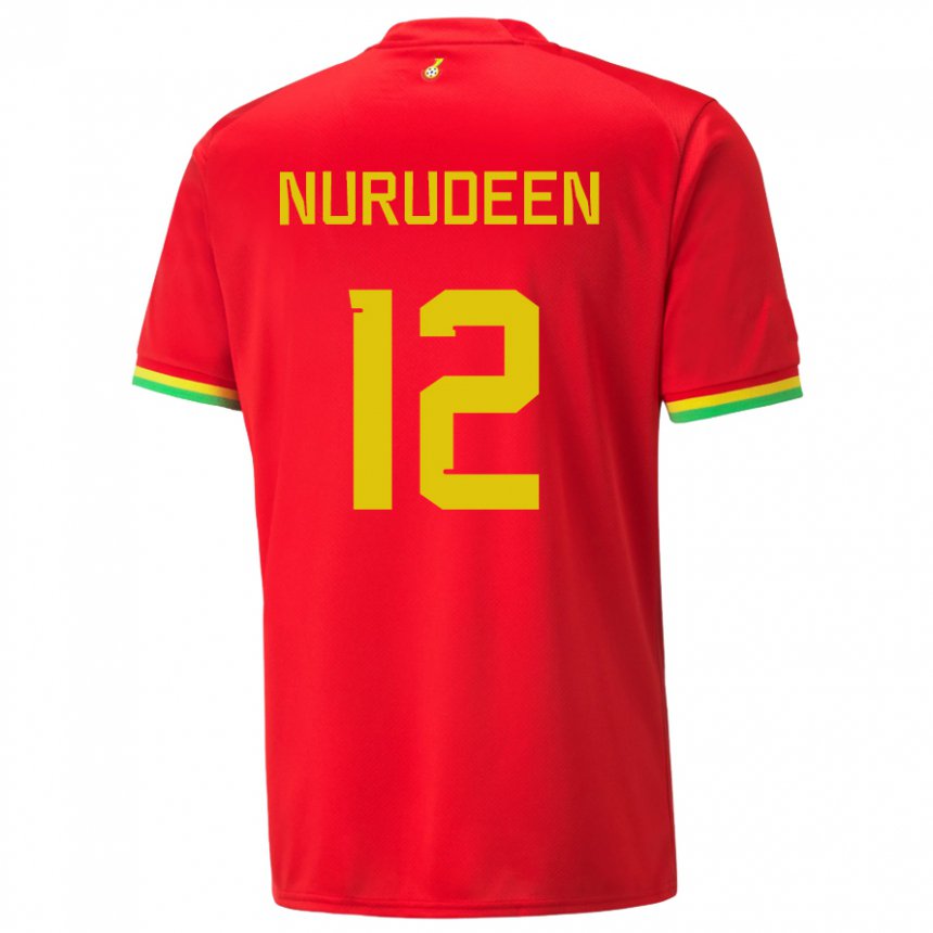 Herren Ghanaische Abdul Nurudeen #12 Rot Auswärtstrikot Trikot 22-24 T-shirt Österreich