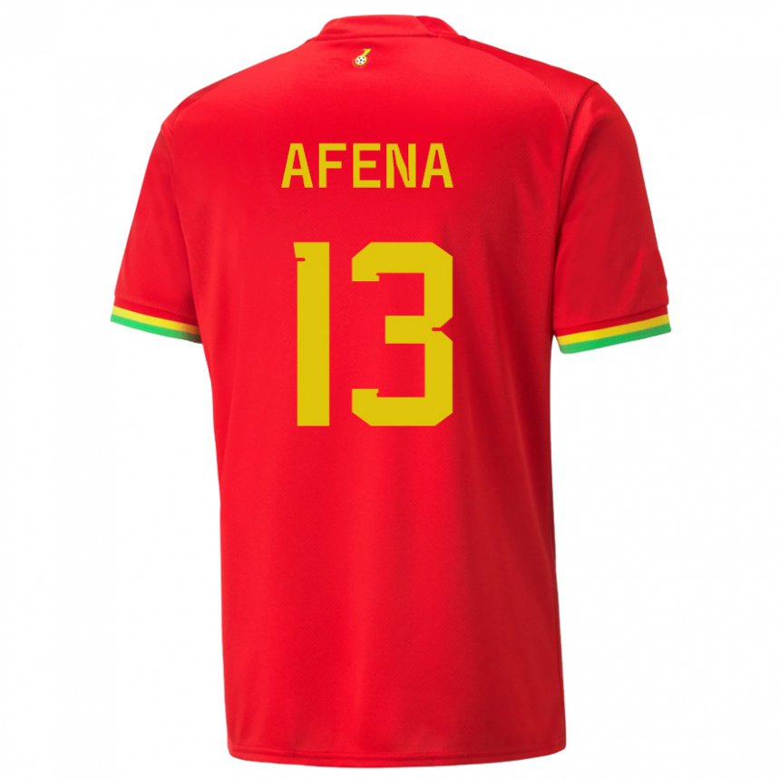 Herren Ghanaische Felix Afena-gyan #13 Rot Auswärtstrikot Trikot 22-24 T-shirt Österreich