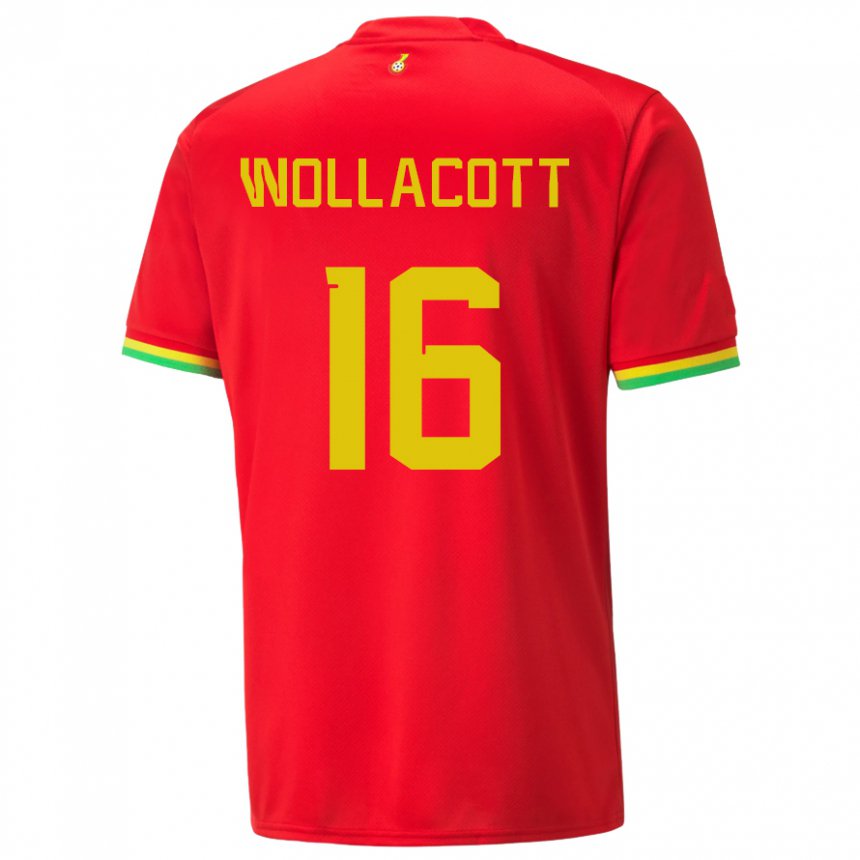 Herren Ghanaische Joe Wollacott #16 Rot Auswärtstrikot Trikot 22-24 T-shirt Österreich