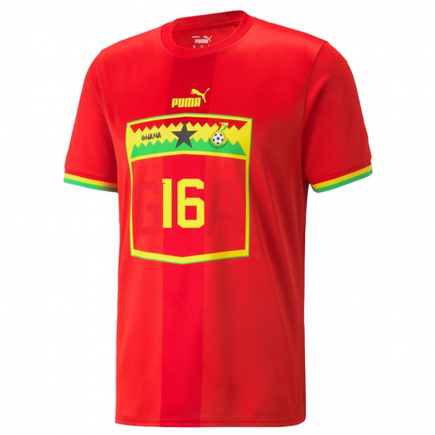 Herren Ghanaische Joe Wollacott #16 Rot Auswärtstrikot Trikot 22-24 T-shirt Österreich