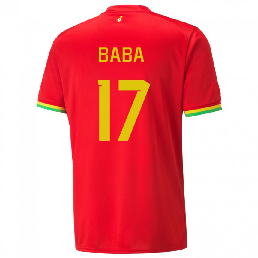 Herren Ghanaische Abdul-rahman Baba #17 Rot Auswärtstrikot Trikot 22-24 T-shirt Österreich