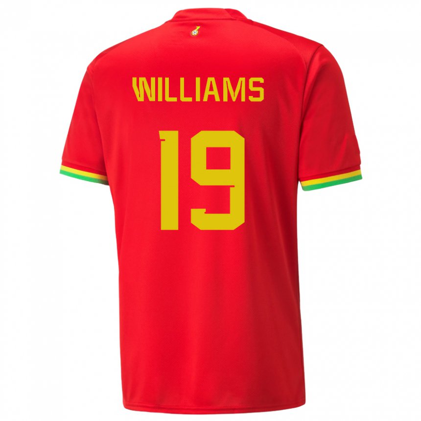 Herren Ghanaische Inaki Williams #19 Rot Auswärtstrikot Trikot 22-24 T-shirt Österreich