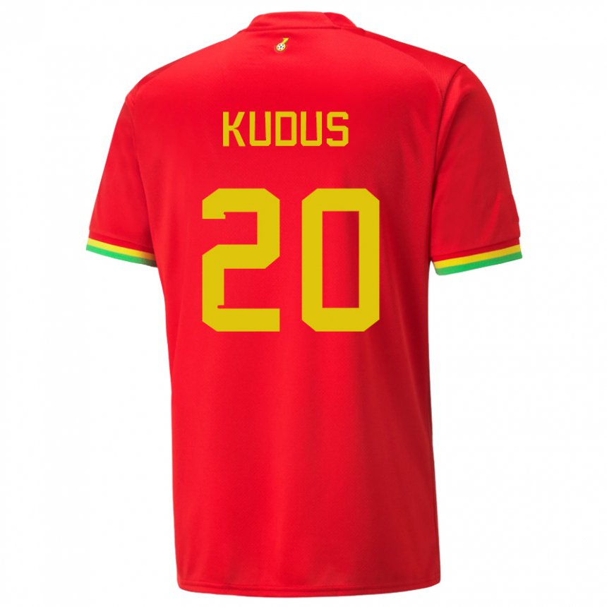 Herren Ghanaische Mohammed Kudus #20 Rot Auswärtstrikot Trikot 22-24 T-shirt Österreich