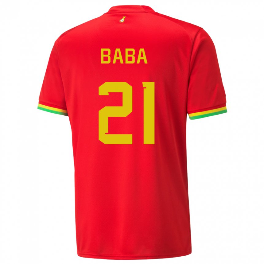 Herren Ghanaische Iddrisu Baba #21 Rot Auswärtstrikot Trikot 22-24 T-shirt Österreich