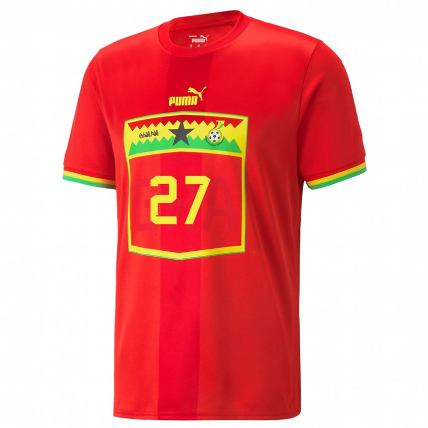 Herren Ghanaische Antoine Semenyo #27 Rot Auswärtstrikot Trikot 22-24 T-shirt Österreich