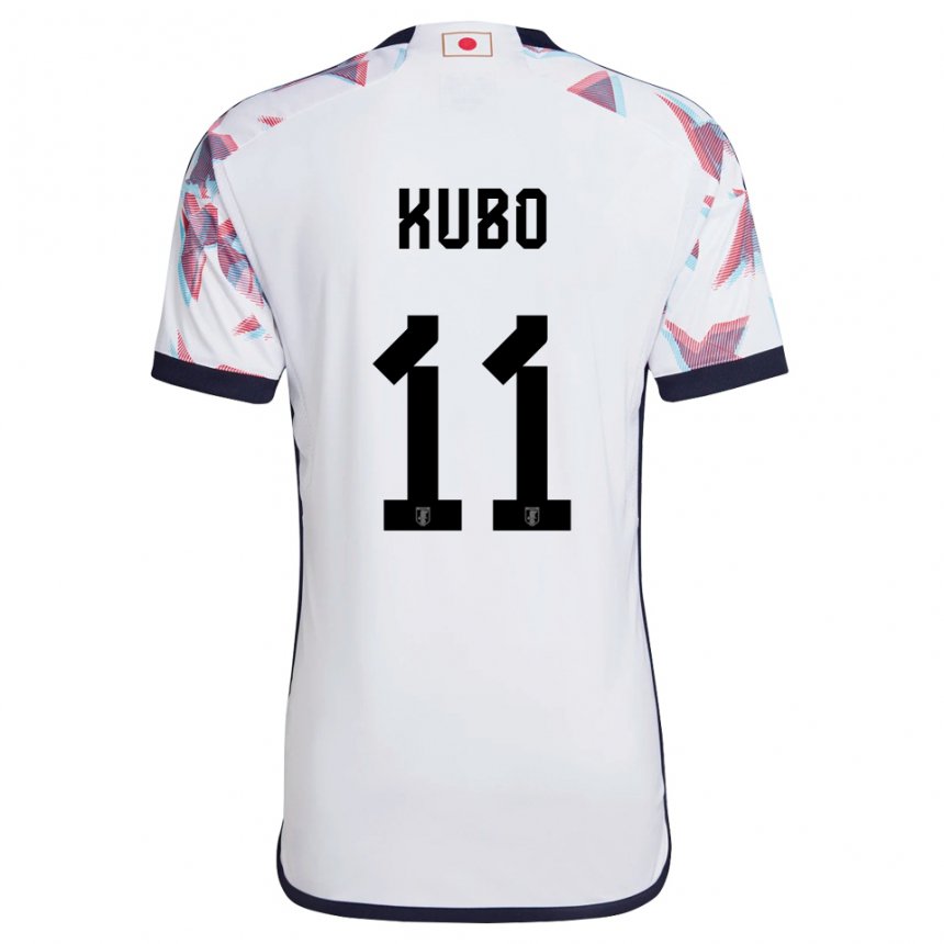 Herren Japanische Takefusa Kubo #11 Weiß Auswärtstrikot Trikot 22-24 T-shirt Österreich