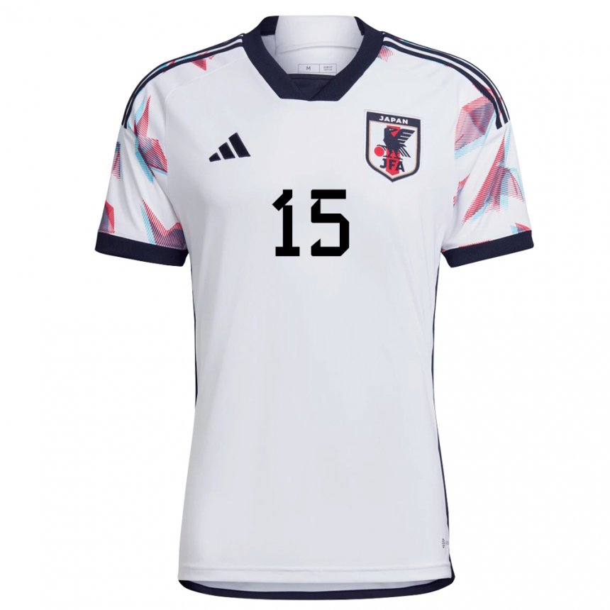Herren Japanische Daichi Kamada #15 Weiß Auswärtstrikot Trikot 22-24 T-shirt Österreich
