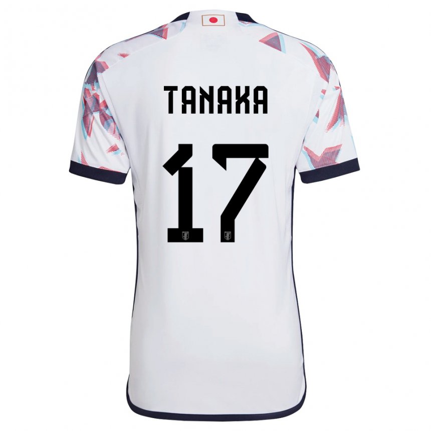 Herren Japanische Ao Tanaka #17 Weiß Auswärtstrikot Trikot 22-24 T-shirt Österreich