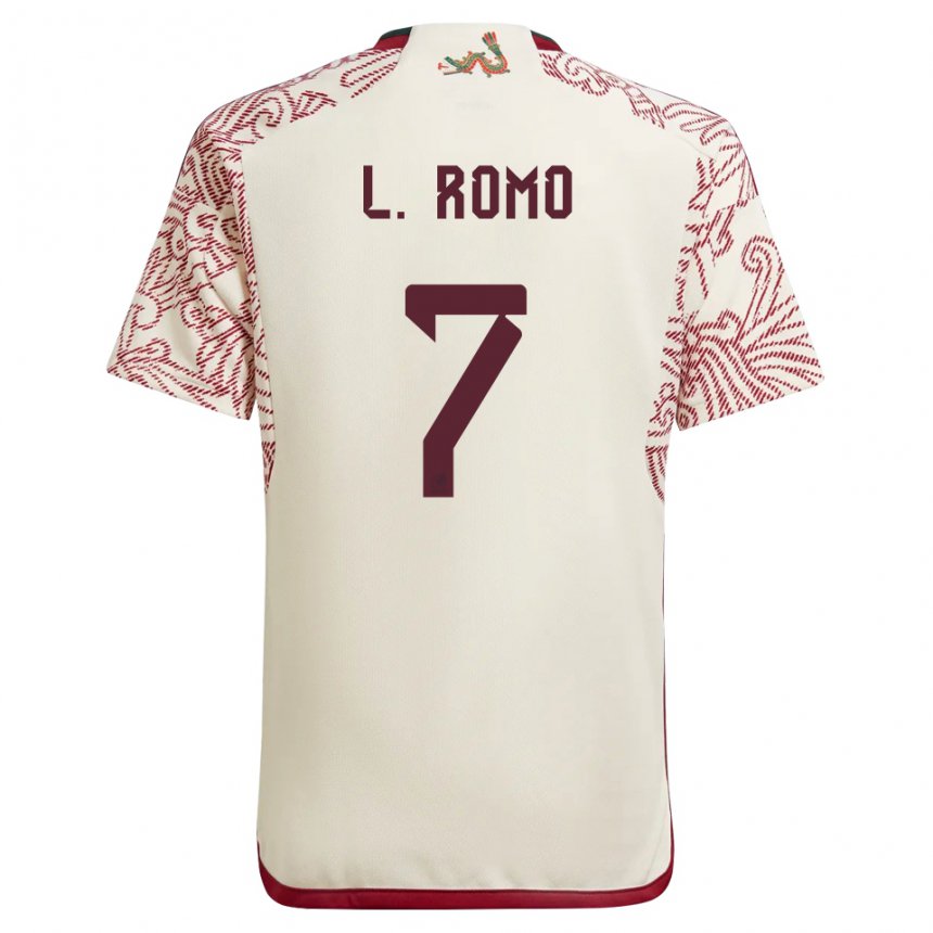 Herren Mexikanische Luis Romo #7 Wunder Weiß Rot Auswärtstrikot Trikot 22-24 T-shirt Österreich