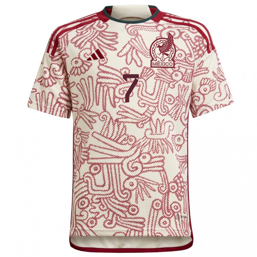 Herren Mexikanische Luis Romo #7 Wunder Weiß Rot Auswärtstrikot Trikot 22-24 T-shirt Österreich