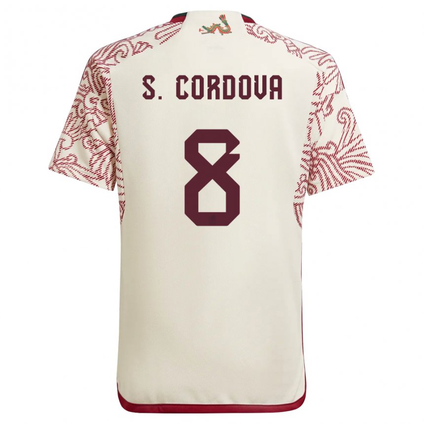 Herren Mexikanische Sebastian Cordova #8 Wunder Weiß Rot Auswärtstrikot Trikot 22-24 T-shirt Österreich