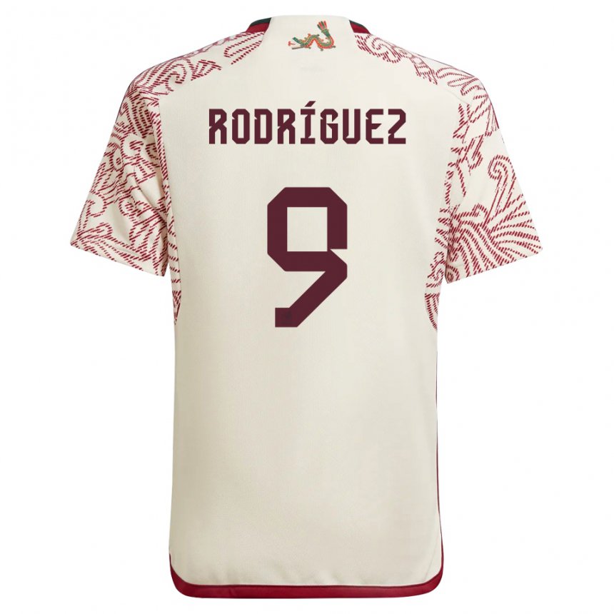 Herren Mexikanische Carlos Rodriguez #9 Wunder Weiß Rot Auswärtstrikot Trikot 22-24 T-shirt Österreich