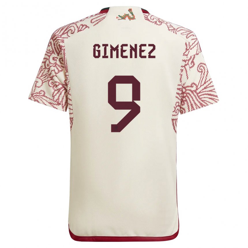 Herren Mexikanische Santiago Gimenez #9 Wunder Weiß Rot Auswärtstrikot Trikot 22-24 T-shirt Österreich