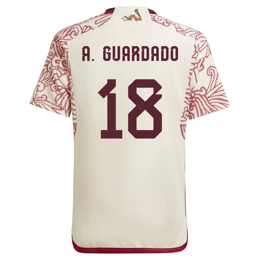 Herren Mexikanische Andres Guardado #18 Wunder Weiß Rot Auswärtstrikot Trikot 22-24 T-shirt Österreich