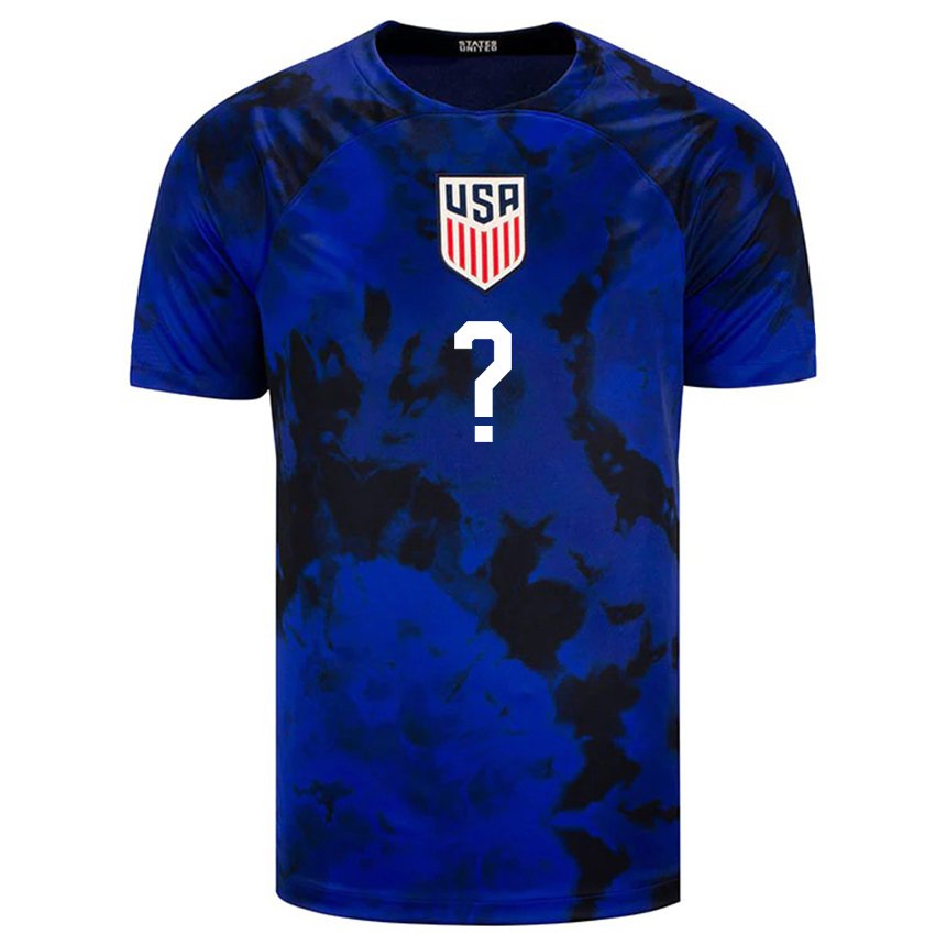 Herren Us-amerikanische Ihren Namen #0 Königsblau Auswärtstrikot Trikot 22-24 T-shirt Österreich
