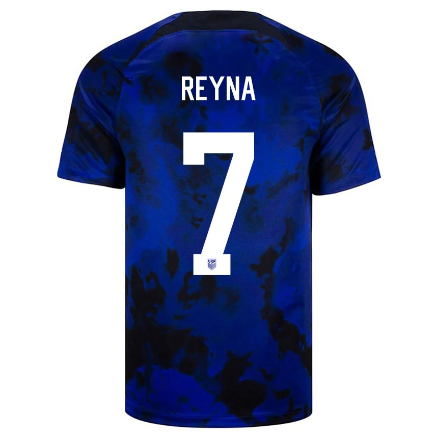 Herren Us-amerikanische Giovanni Reyna #7 Königsblau Auswärtstrikot Trikot 22-24 T-shirt Österreich
