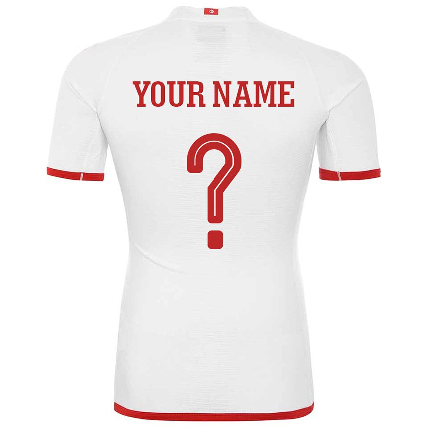Herren Tunesische Ihren Namen #0 Weiß Auswärtstrikot Trikot 22-24 T-shirt Österreich