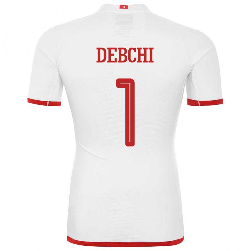 Herren Tunesische Mohamed Sedki Debchi #1 Weiß Auswärtstrikot Trikot 22-24 T-shirt Österreich