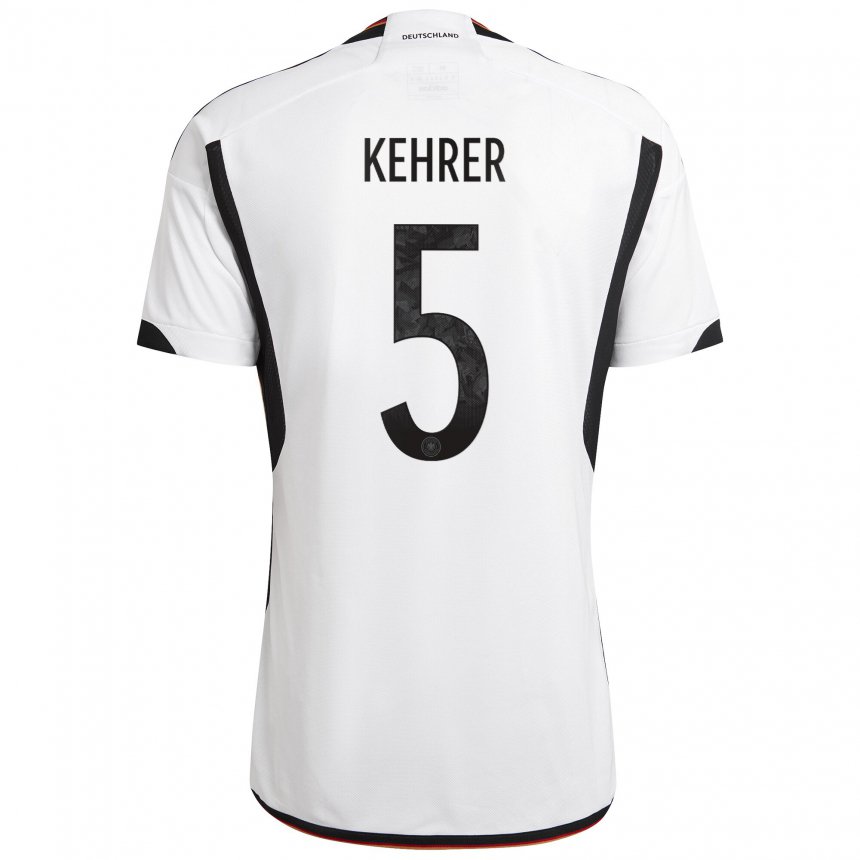 Damen Deutsche Thilo Kehrer #5 Weiß Schwarz Heimtrikot Trikot 22-24 T-shirt Österreich