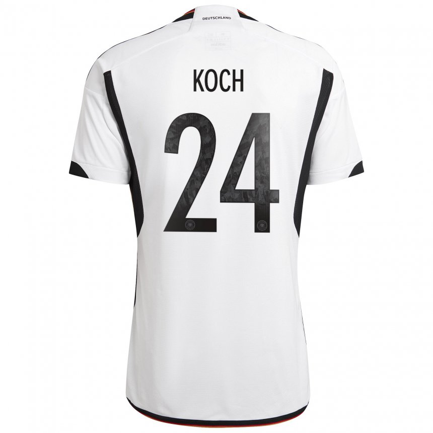Damen Deutsche Robin Koch #24 Weiß Schwarz Heimtrikot Trikot 22-24 T-shirt Österreich
