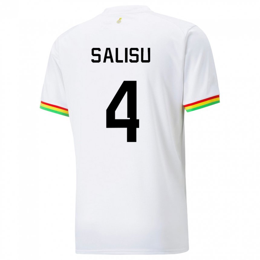Damen Ghanaische Mohammed Salisu #4 Weiß Heimtrikot Trikot 22-24 T-shirt Österreich