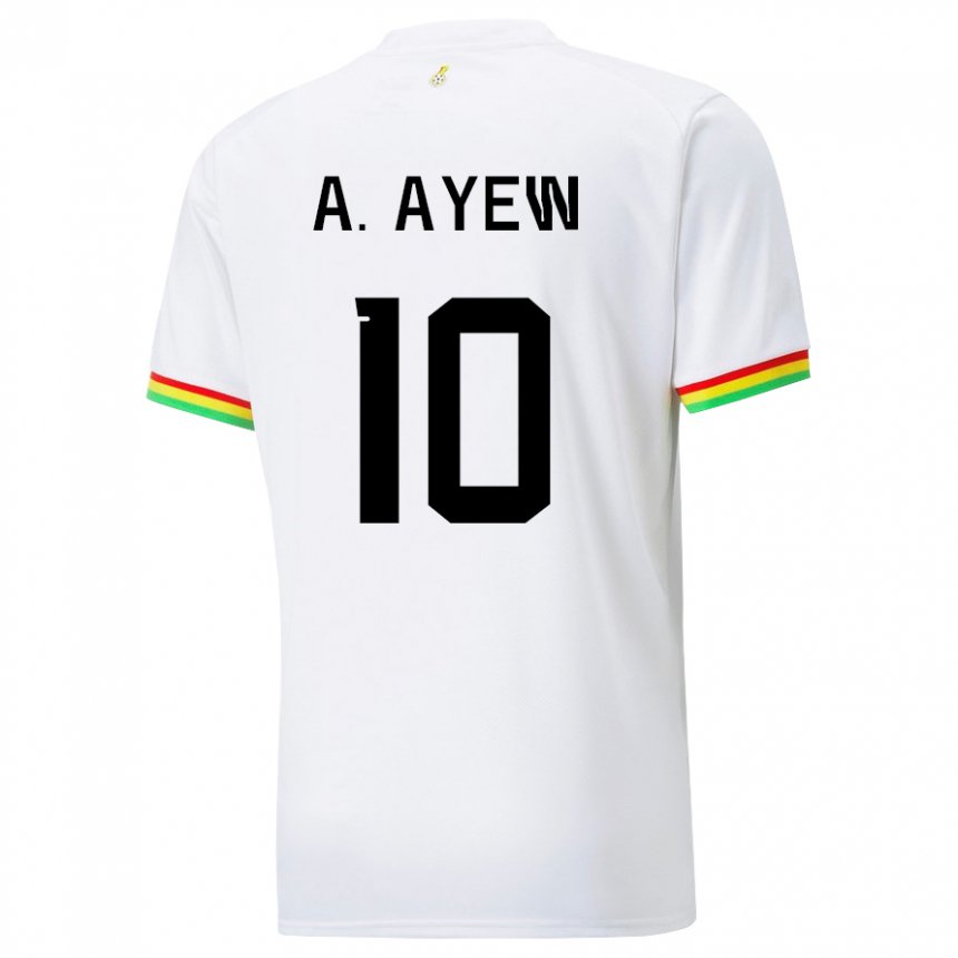 Damen Ghanaische Andre Ayew #10 Weiß Heimtrikot Trikot 22-24 T-shirt Österreich