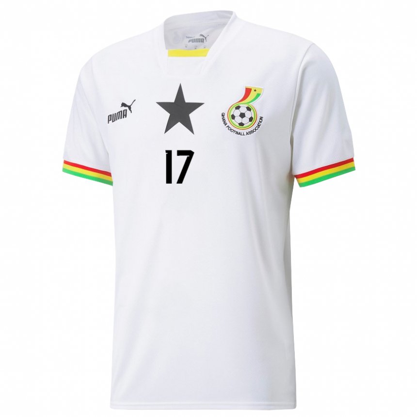 Damen Ghanaische Benjamin Tetteh #17 Weiß Heimtrikot Trikot 22-24 T-shirt Österreich