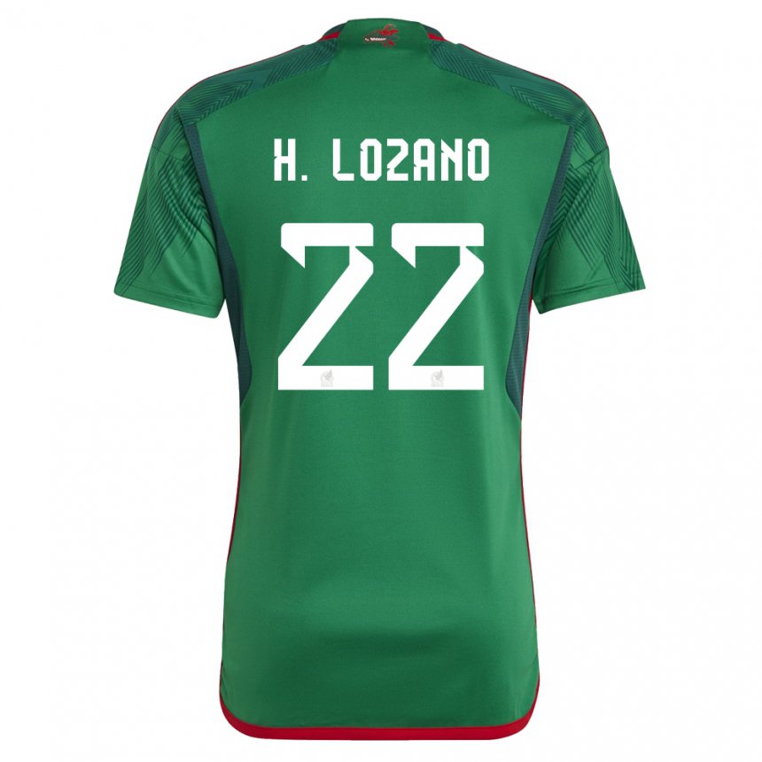Damen Mexikanische Hirving Lozano #22 Grün Heimtrikot Trikot 22-24 T-shirt Österreich