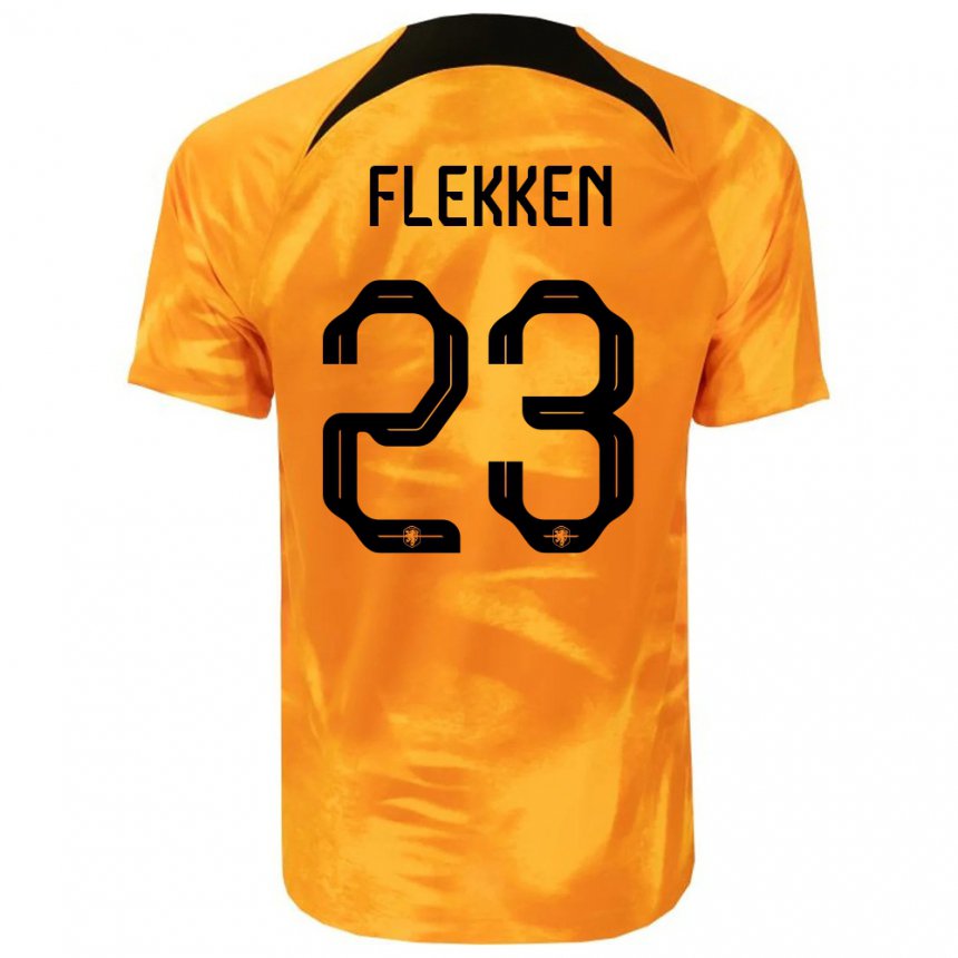Damen Niederländische Mark Flekken #23 Laser-orange Heimtrikot Trikot 22-24 T-shirt Österreich