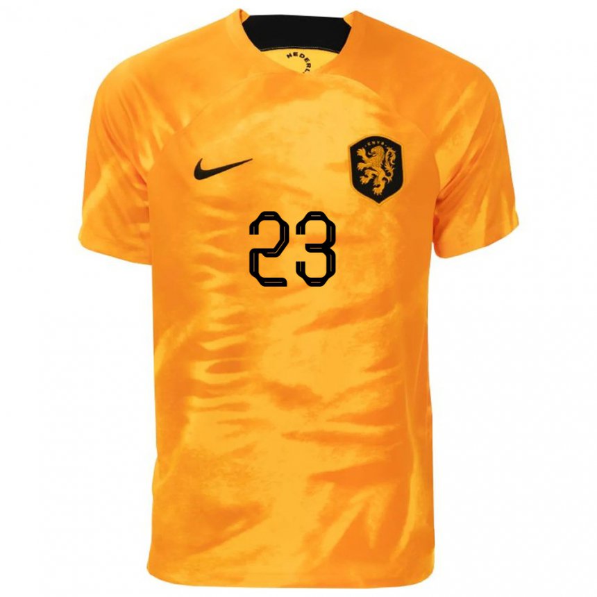 Damen Niederländische Mark Flekken #23 Laser-orange Heimtrikot Trikot 22-24 T-shirt Österreich