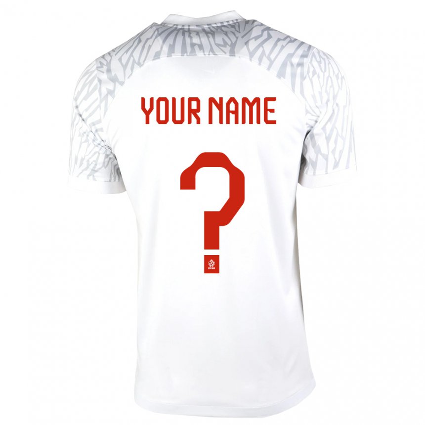 Damen Polnische Ihren Namen #0 Weiß Heimtrikot Trikot 22-24 T-shirt Österreich