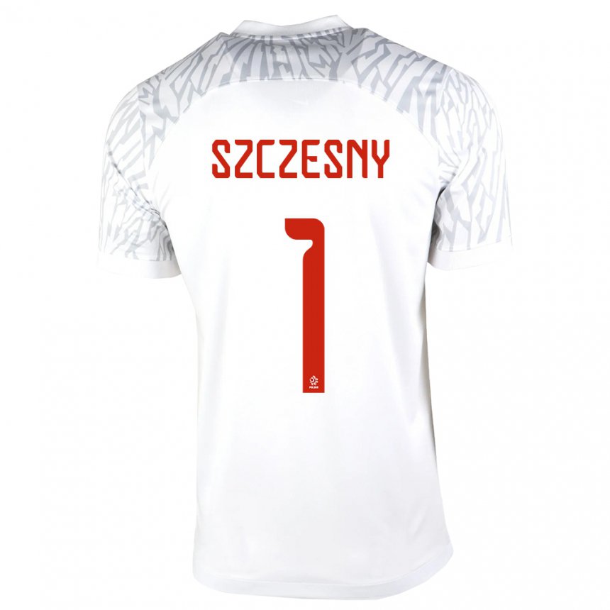 Damen Polnische Wojciech Szczesny #1 Weiß Heimtrikot Trikot 22-24 T-shirt Österreich