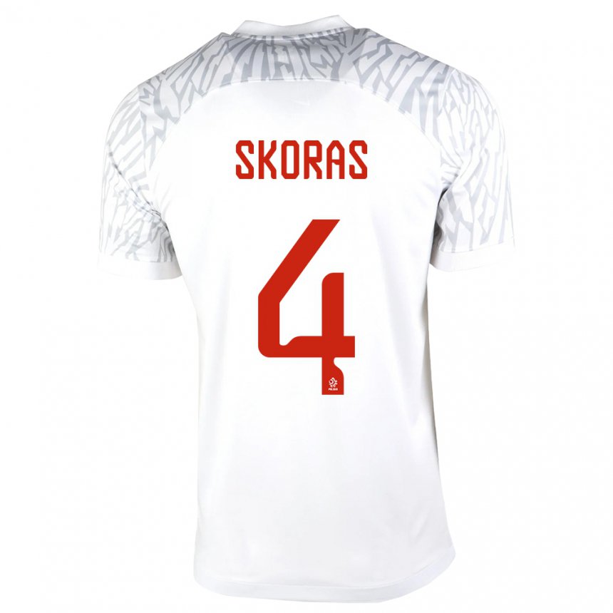 Damen Polnische Michal Skoras #4 Weiß Heimtrikot Trikot 22-24 T-shirt Österreich