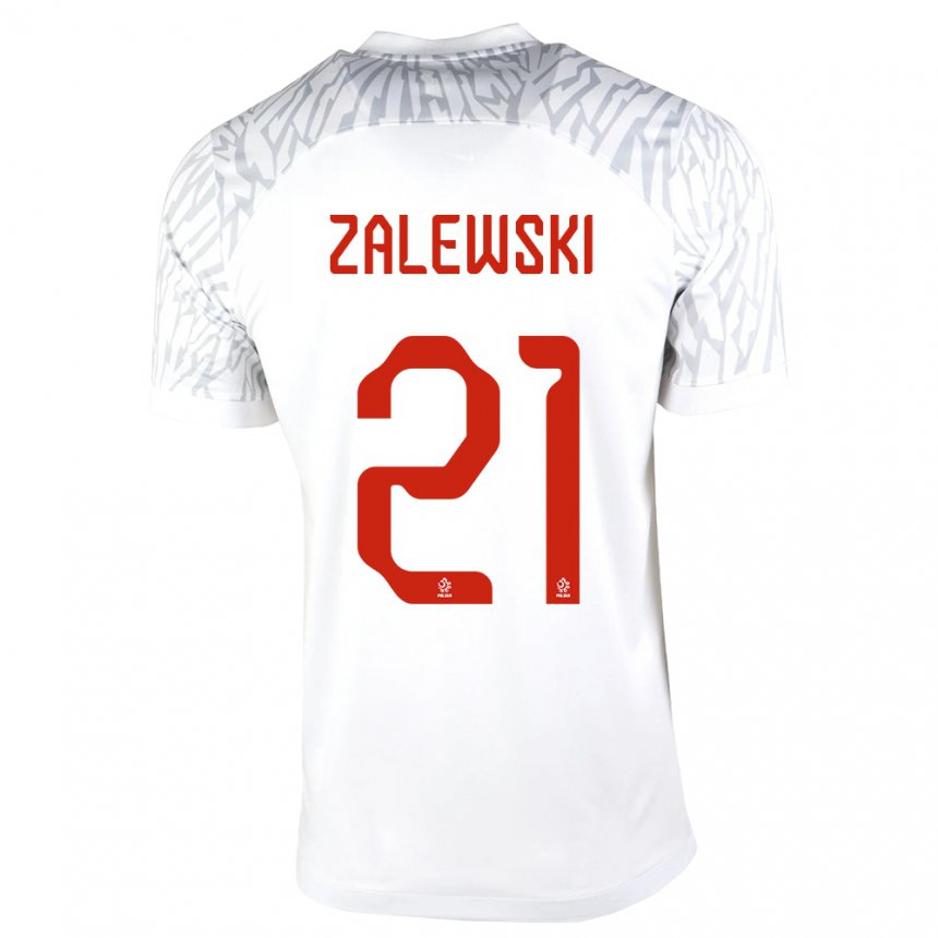 Damen Polnische Nicola Zalewski #21 Weiß Heimtrikot Trikot 22-24 T-shirt Österreich
