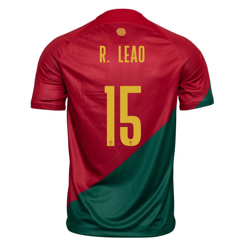 Damen Portugiesische Rafael Leao #15 Rot Grün Heimtrikot Trikot 22-24 T-shirt Österreich
