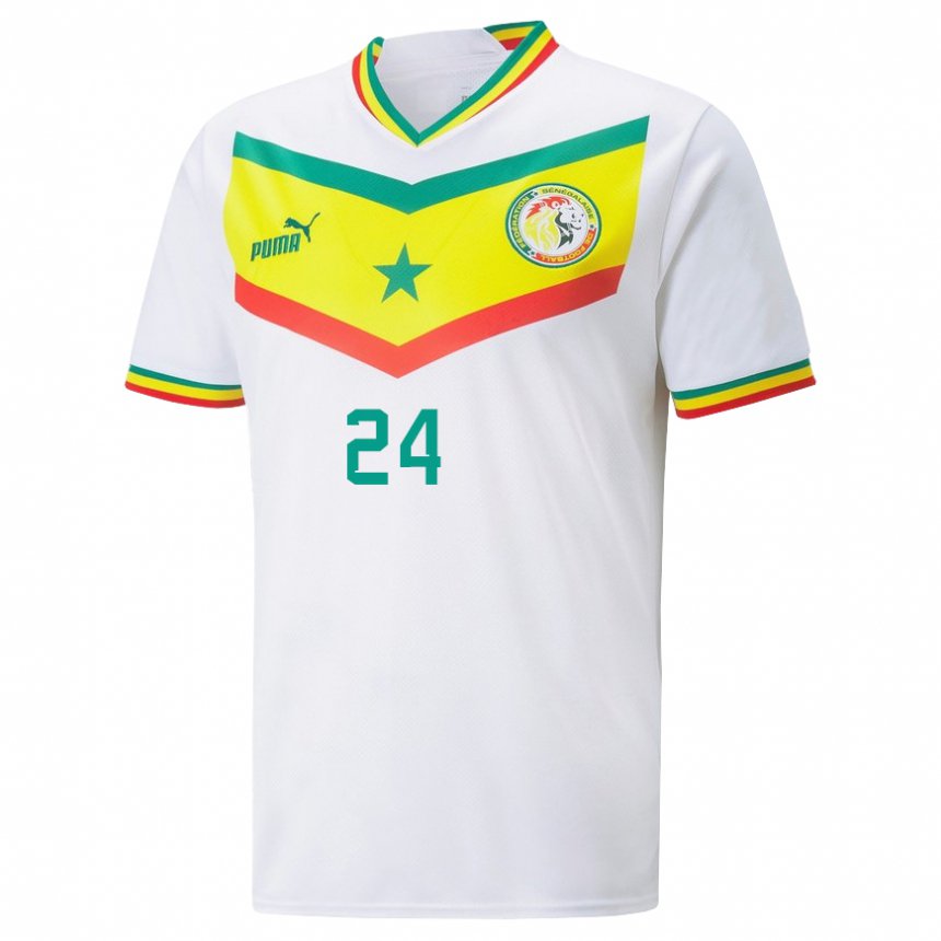 Damen Senegalesische Moustapha Name #24 Weiß Heimtrikot Trikot 22-24 T-shirt Österreich