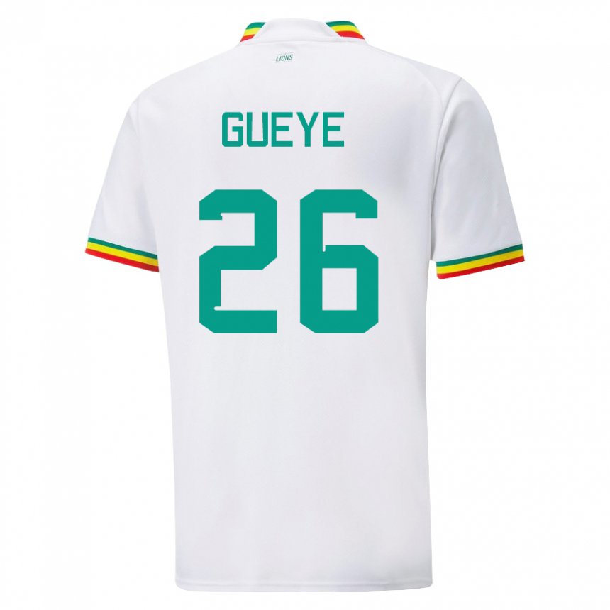 Damen Senegalesische Pape Gueye #26 Weiß Heimtrikot Trikot 22-24 T-shirt Österreich