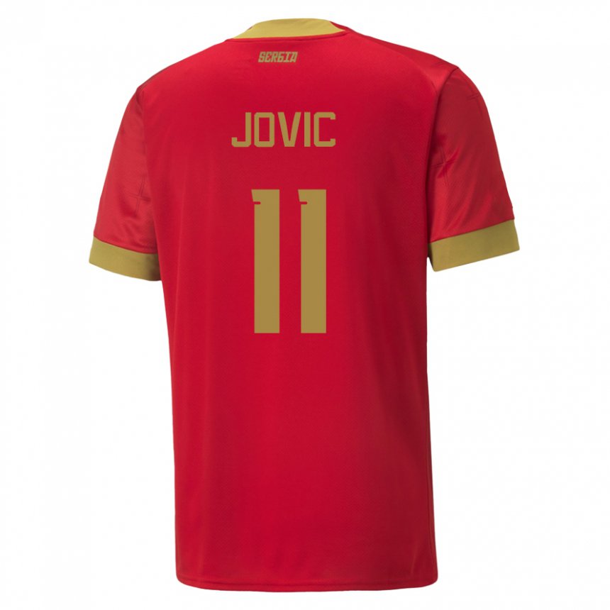 Damen Serbische Luka Jovic #11 Rot Heimtrikot Trikot 22-24 T-shirt Österreich