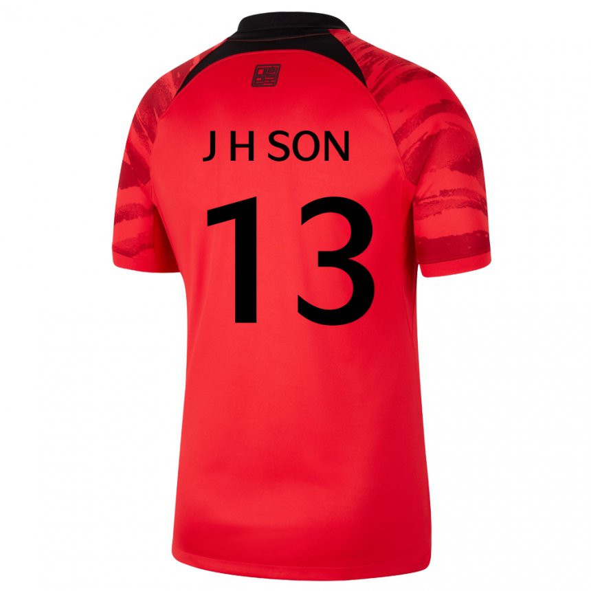 Damen Südkoreanische Jun-ho Son #13 Rot Schwarz Heimtrikot Trikot 22-24 T-shirt Österreich