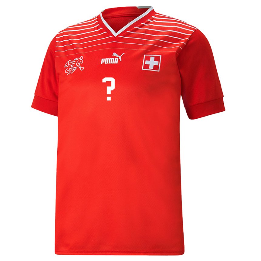 Damen Schweizer Ihren Namen #0 Rot Heimtrikot Trikot 22-24 T-shirt Österreich